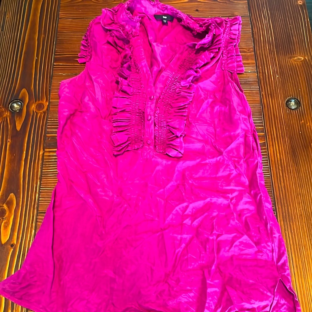 Sleeveless Fuscia Blouse